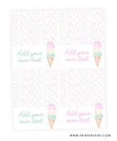 Ice Cream Baby Shower Food Tents